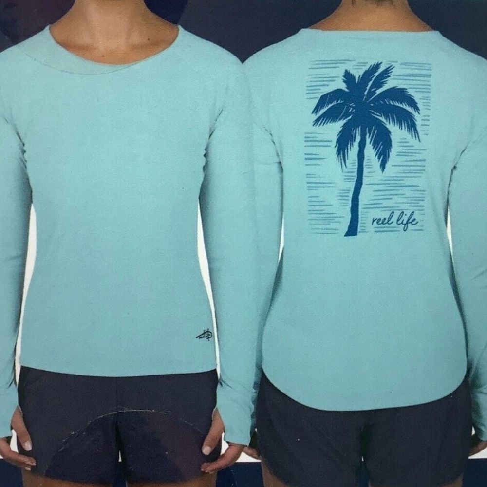 Fitted Turquoise Long Sleeve Hoodie